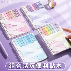Portable Notebook 60 Pages with Label Set Waterproof Cover 145x105mm for Travel Work Student Note Taking