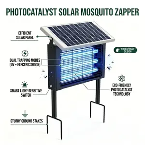 Strong Luring Mosquito Trap Lamp, dual power charging solution, all-weather waterproof performance, portable placement to repel various flying pests for indoor and outdoor daily use