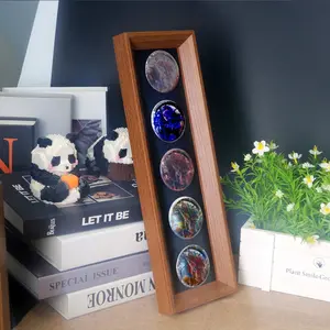Badge Display Frame Wooden Award Medal Storage Collection Pin Brooch Holder Chest Pin Organizer Box, Ideal for Collectors & Souvenirs