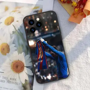 1PC Football King M- Phone Case Silicone Soft Black Shockproof TPU For iPhone 17 Air 16 15 14 13 12 11 Pro Max Plus