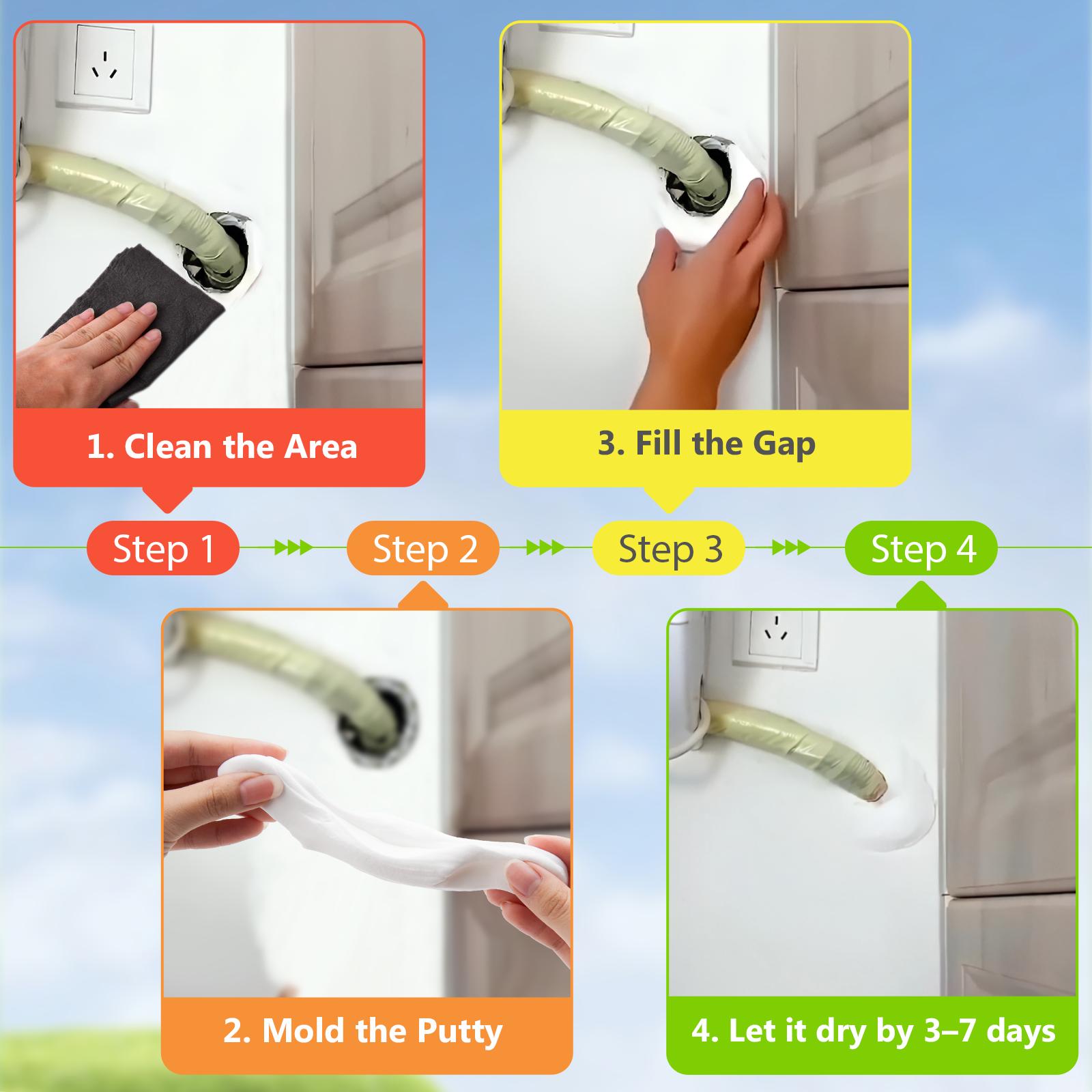 10Pcs Professional Sealant Clay - Waterproof & Anti-Insect Wall Hole Filler Mud, Sticky Pipe Repair Putty for Air Conditioning Holes & Wall Cracks, Non-Toxic Quick Drying Mastic for Home Repair 10Pcs Professional Sealant Clay - Waterproof & Anti-Insect Wall Hole Filler Mud, Sticky Pipe Repair Putty for Air Conditioning Holes & Wall Cracks, Non-Toxic Quick Drying Mastic for Home Repair