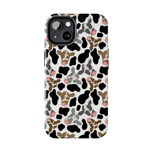 Cute Cow Camo Phone Case for iPhone 17Pro, 14, 13, 12, 11, 8, XR Mini, Pro Max, Plus Boo-boo Country Style Phone Case Iphone Case For Men Accessories Protection Aesthetic Protector Shockproof Screen Protector Compatible with Samsung Galaxy S25
