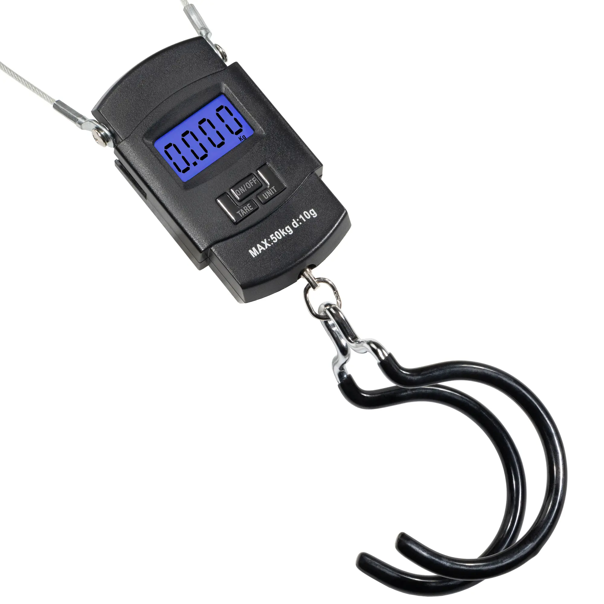 CyclingDeal Backlit LCD Display Digital Bike Scale - Premium Quality Electronic Balance with Double Hanging Hook  - Max Loading Weight 50kg/110lbs Measures in kg, lbs, jin, oz - More Stable & Accurate