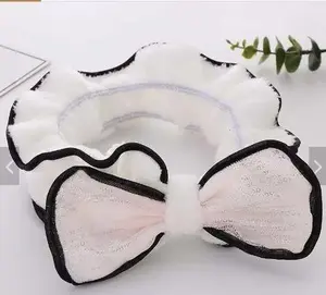 Cotton Hair Headband for Skincare and Makeup - Ideal for Shower or Washing Face Rubber Head Strap