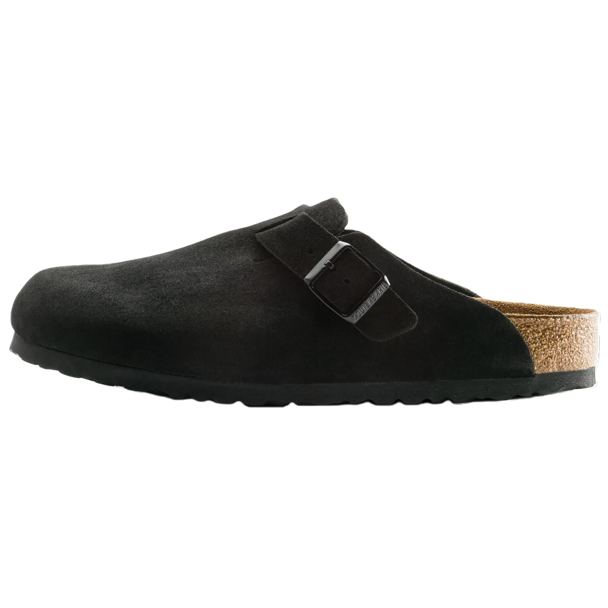 Men's Boston Style Clogs in Black Soft Suede, Comfortable Casual Wear Shoe with a Soft Footbed, Boston Soft Clog, Male Shoes