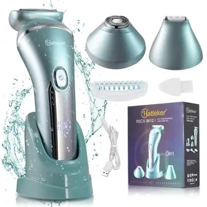 Hatteker 3 In 1 Women’s Electric Shaver, IPX7 Waterproof Painless Body Hair Remover, USB Rechargeable Cordless Wet Dry Razor For Face, Chin, Underarms, Arms, Legs & Bikini Line