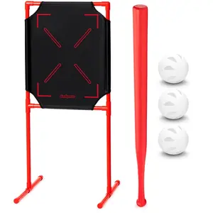 GoSports LotBall AIR Backyard Baseball Bat, Ball and Strike Zone Set - Plastic Baseball Game for Kids