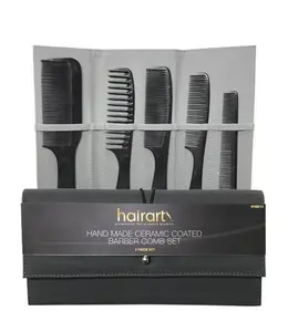 Barber Combs 5-pc Set - Ceramic Coating in Pouch