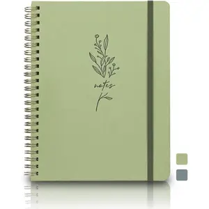 Lined Spiral Journal Notebook for Women & Men, 140 College-ruled Notebook for Work Writing taking Notes,A5-Sage Green