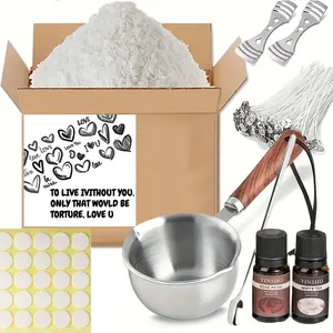🕯️Express Your Ultimate Love & Elevate Your Home Status with the Ultimate DIY Natural Soy Candle Making Kit | Complete Starter Craft Supplies Set with Premium Soy Wax Flakes, Wicks & Essential Oils for Perfect Luxury Scented Candles Choice Gift✨