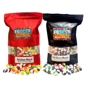 Best Value Bundle - 2 Pounds Freeze Dried Candy Skittlezz (Original Rainbow Munch & Wild Berry Munch) Original "S" Candy