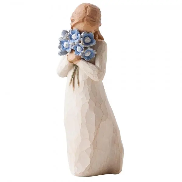 Forget-Me-Not Willow Tree Resin Figurine, Standing Home Decor Ornaments for Room Decor