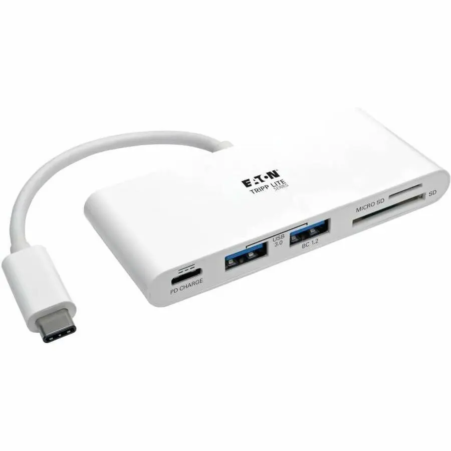 Tripp Lite Portable USB Hub (Computer Accessories) - 2 Dual USB Ports, Charging Port, MicroSD Reader, SD/MMC Reader, Plastic Body for Data Transfer