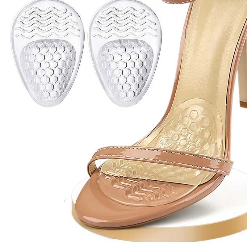 High Heel Insoles, Padded Insole, Silicone Insoles, Non-slip Foot Cushion, Foot Care Insoles, Comfortable Shoes Insert for Women & Girls, Insoles for Heels, Shoes Accessories