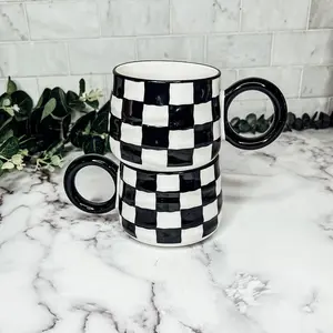BW Checkered Mug