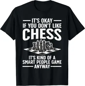 Cool Chess Players Art For Men Women Chess Lover Novelty Summer Casual Shortsleeve Cotton T-Shirt