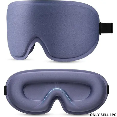 3D Contour Cup Sleep Mask for Side Sleepers, Men's No Eye Pressure 100% Blackout Sleeping Eye Mask with Adjustable Strap, Ideal for Flight, Travel and Nap, Sleep Aid Eyemask, Eyemasks for Sleeping