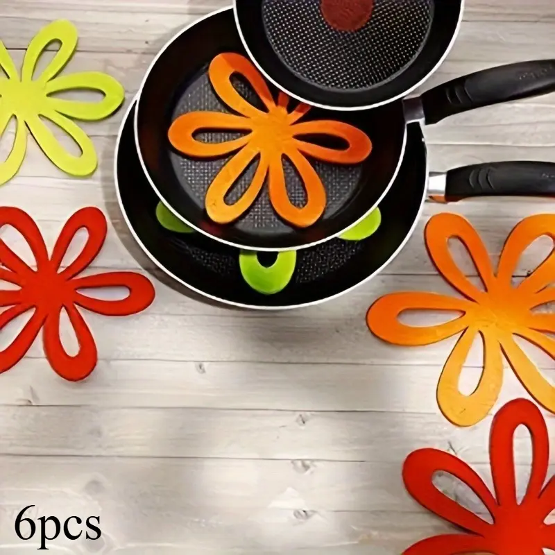 6pcs/Pack Premium Pot & Pan Protectors - Heat-Resistant Divider Mats for Safe Cookware Stacking - Ideal Kitchen Accessories for Home Use Coasters