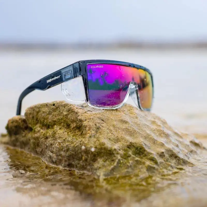 Safety Sunglasses Mirrored Colored Lens with Removable Side Shields for Outdoor Sports Eyewear Protection