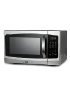 Commercial Chef 1.3 Cu. Ft. Countertop Microwave Oven, Touch Controls with Digital LED Display, 1000W, 12.4” Turntable Plate, Push Button Door, 10 Power Levels, CHM13MS6, Stainless Steel