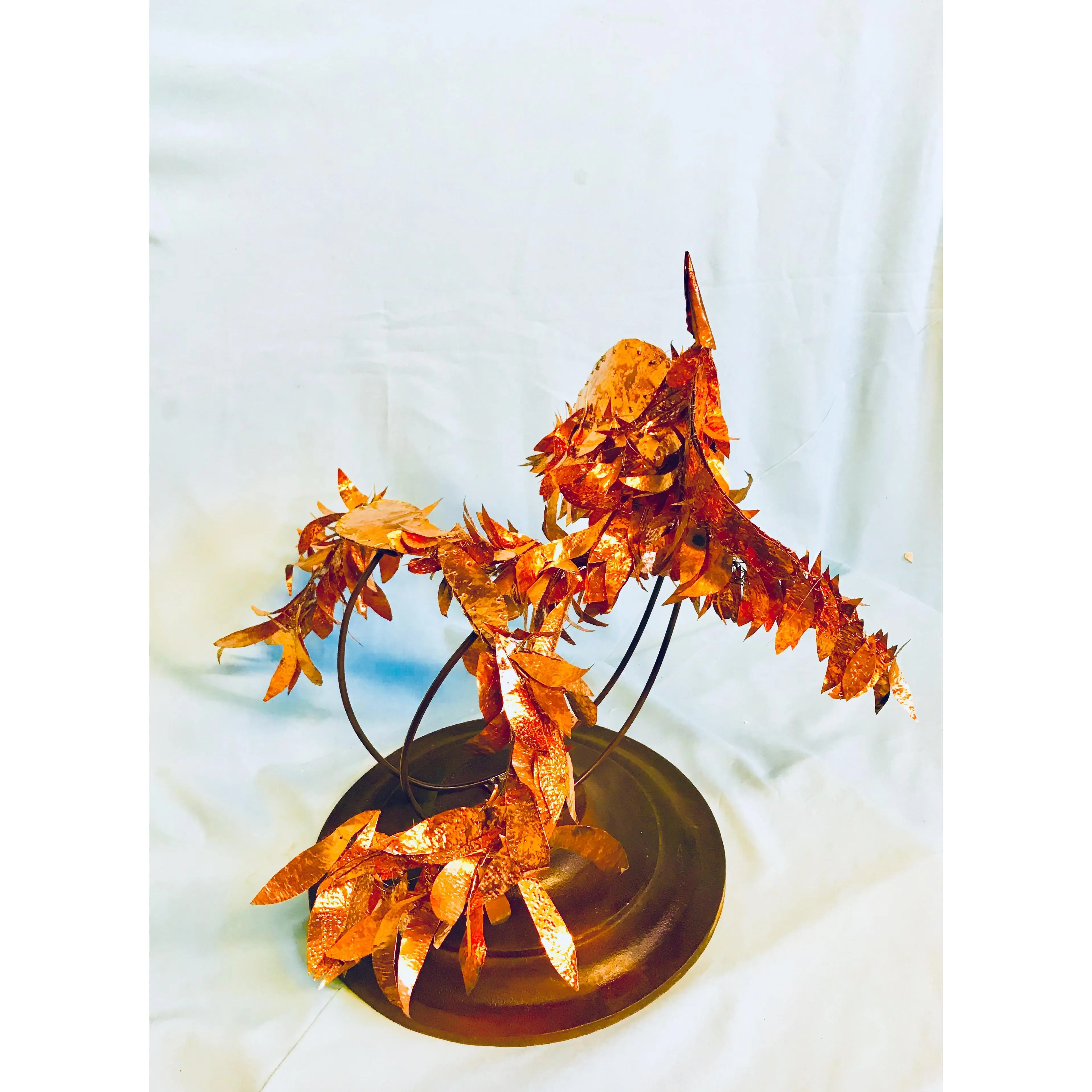 Orion Sky Bird II, Hand Hammered Copper Sculpture