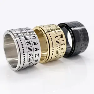 Lens Spinner Ring Moving Worry Ring, Fidget Ring for Anxiety and Stress, Spin Ring Rotating Ring Worry Dermatillomania Skin Picking Adhd
