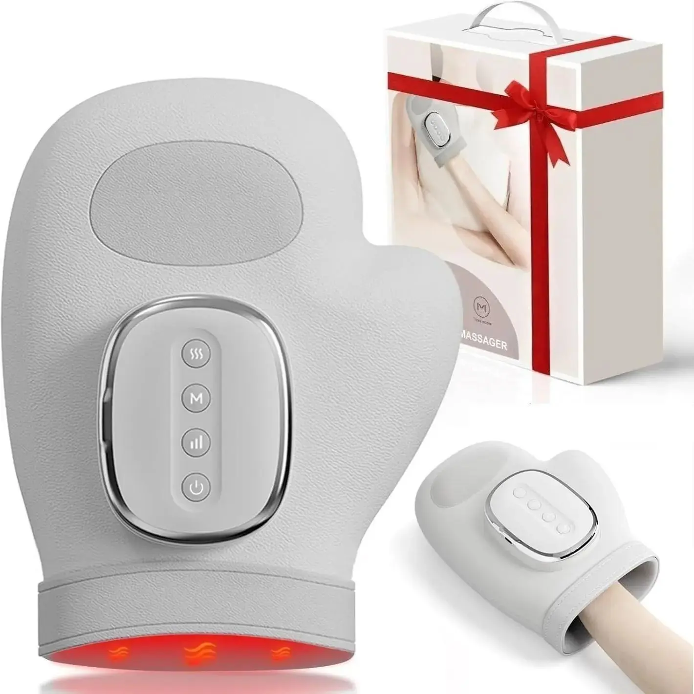 Portable Lightweight Hand Massager with Heating & Compression, Wireless Cordless 3 Modes Electric Hand Massager for Carpal Tunnel Relief, Perfect Gift Idea, Relaxation Aid, Portable Muscle Massagers