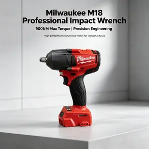 Milwaukee 18V High Torque Wrench, 900NM Max Torque With Multi-speed Adjustment, Stable Rotation Performance, Ideal For Auto Repair, Mechanical Assembly And Heavy Construction Operation
