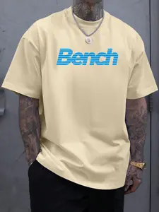 Men's Breathable Casual Outdoor Street Round Neck Short Sleeve T-Shirt, Fitted H-Type Summer Top, Moderate Fabric Thickness