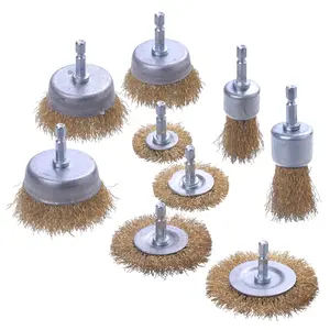 3pcs Brass Wire Wheel Brush Kit for Drill,Crimped Cup Brush with 1/4-Inch Shank ,0.13mm True Brass Wire,Soft Enough to Cleaning or Deburring with Less Scrach
