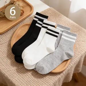 Unisex Crew Socks Soft Breathable 6-18-36 Pairs with Elastic Ribbed Cuffs All-Season Comfort for Running Gym Casual Wear in Black White Gray Versatile Styles Great Holiday Gifts thigh high socks for women compression 