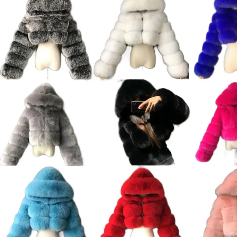 Fux Lux Fur Winter Coat for Women - Stylish Faux Fur Hooded Jacket with Multiple Color Options - Soft & Warm Outerwear Size S-4X