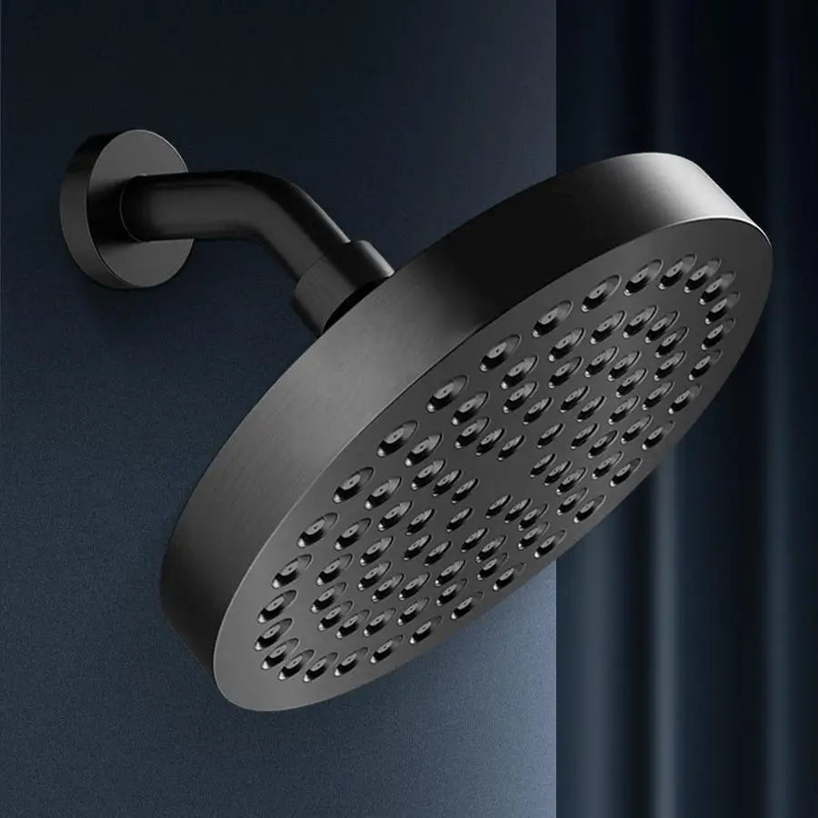 6 Inch Rainfall Shower Head, 1 Count 360° Universal Rotation Flexible Angle Adjustment Shower Head, Bathroom Shower Equipment