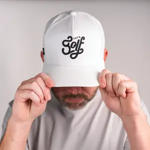 Golf Sweat Resistant Hat with Ball Marker and Tee Holder - Let's Golf Snapback Design