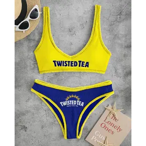 Trendy Twisted Bikini Set, Bathing Suit for Women, Cute Bikini, 2026 Independence Day Gift, Quick-Drying, Summer Beach Outfit, Gift for her
