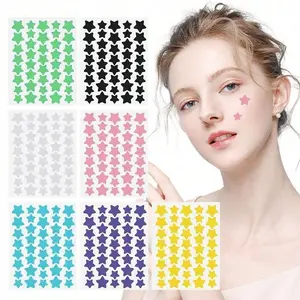 Face Star Stickers, Suitable For Holiday Party Decorative Stickers, Cute Pentagram Design Stickers, Waterproof & Sweatproof Mini Stickers,Makeup,Cheap,Room Decor,Vanity,Travel,Bedroom,Makeup Accessories for Christmas