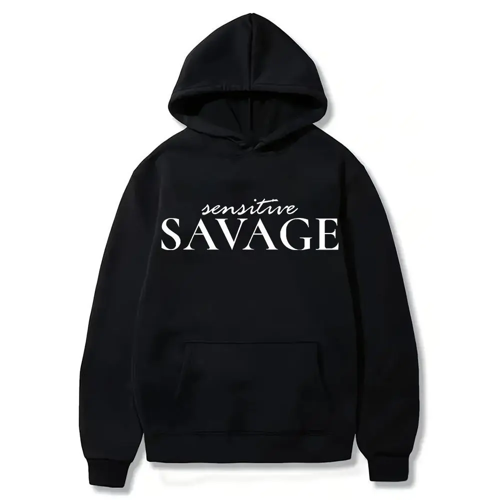 Sensitive Savage Hoodie - Vinny Inspired Jersey Shore Quote - Dual Personality Casual Wear - Authentic Statement T-Shirt