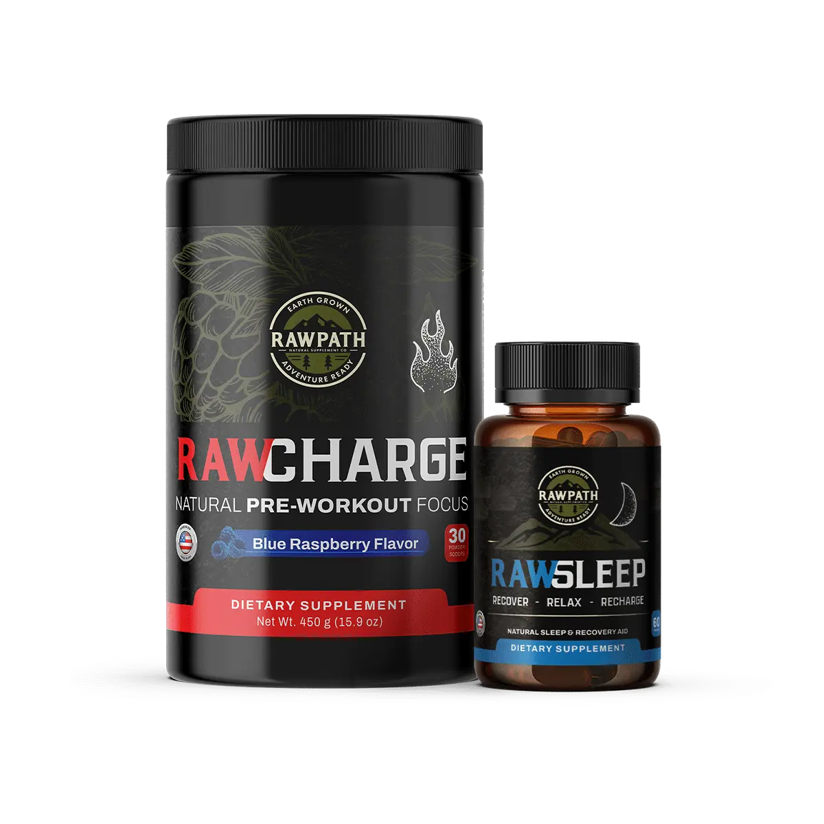 RAW Duo – Sleep & Energy Natural Pre-Workout Focus