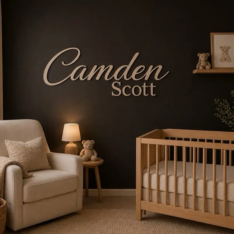 Nursery Name Signs, Home Decor Wall Artwork, Room Gift for Nursery Spaces