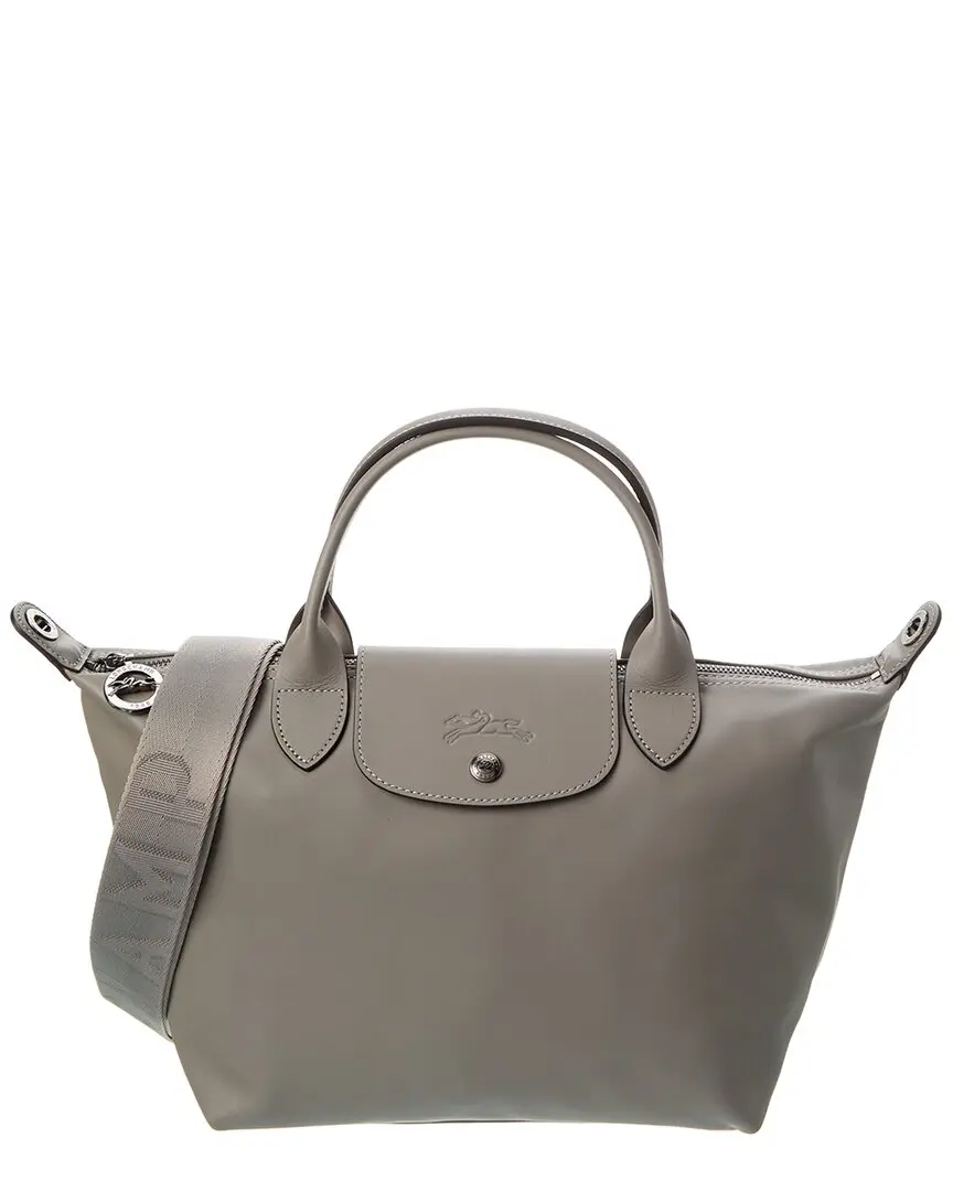 Longchamp Le Pliage XS Leather Short Handle Tote