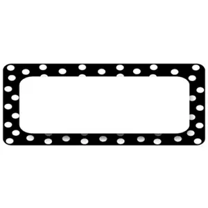 212 MAIN Die Cut Refrigerator Magnets - Black with White Polka Dots, 2.5x1 in Magnetic Item, Write-Wipe Functionality for Scrapbooking, DIY Projects