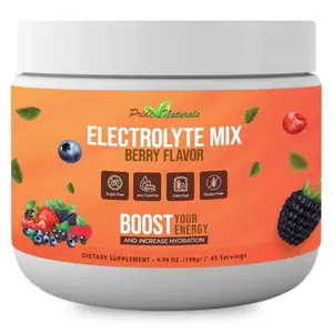 Pride Naturals Electrolyte Powder - Refreshing Workout Recovery Electrolytes, Sugar Free, Gluten Free & Vegan, Pure Keto & Paleo Hydration Beverage, Immune Boosting Vitamins (198 Grams, Berry)