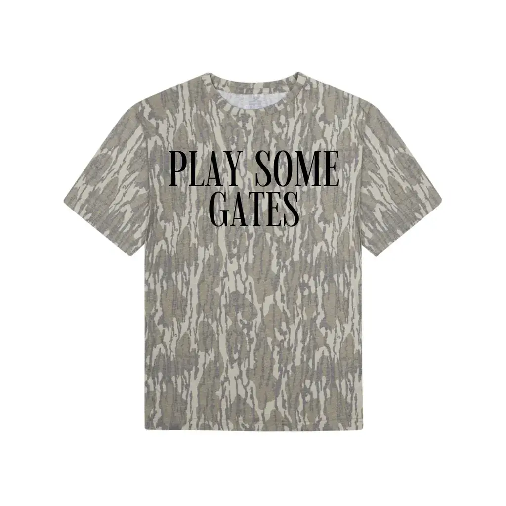 Camo Play Some Gates Tee, Mossy Oak Bottomland T-shirt, Camo Tee