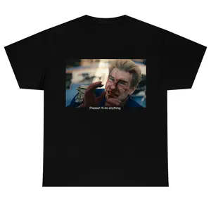 Women's Short-Sleeve Cotton Fitted Casual Round Neck Homelander Milk Meme Print Top - The Boys Chaos, Viral Meme Energy, TikTok Shirt