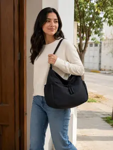 Chic Solid Color Nylon Shoulder Purse for Women, Casual Slouchy Hobo Tote Bag with Roomy Storage and Soft Lightweight Design, Trendy Crossbody Handbag for Daily Commute Travel College and Weekend Outfits, Perfect Holiday Gift for Her and Fashion Lovers