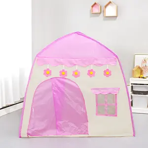 Toy Play Tent For Girls And Boys, Princess Theater, Indoor Pink Castle