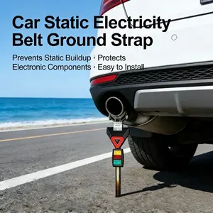 New Anti-Static Car Grounding Strap, Heavy-Duty Robust Vehicle Static Electricity Discharger with Reflective Warning Strip for Visibility, Universal Fit for Cars, SUVs, Trucks, and Vans to Eliminate Static Shock and Prevent Sparks
