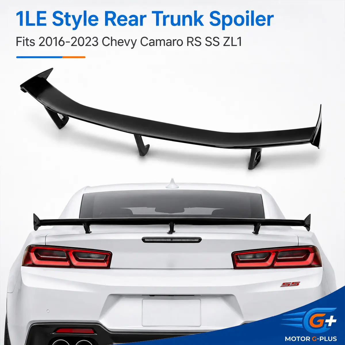 GPLUS Automotive 1-Set 100% New in Box Gloss Black 1LE Style Rear Trunk Wing Spoiler, Factory Fit Vehicle-Specific Car Accessory for 16-23 Chevy Camaro RS, SS, ZL1
