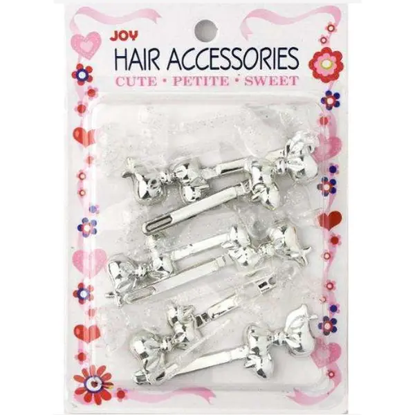 Joy Ribbon Barrette II 12ct Assorted Silver