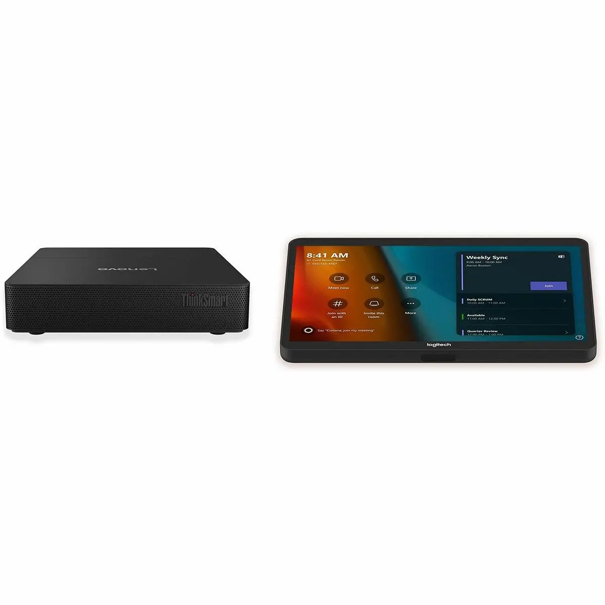 Logitech 10.1" TAP Touch Controller with Lenovo ThinkSmart Mini PC - Microsoft Teams Meeting Tool for Teams Users (Conference Video & Audio Device)